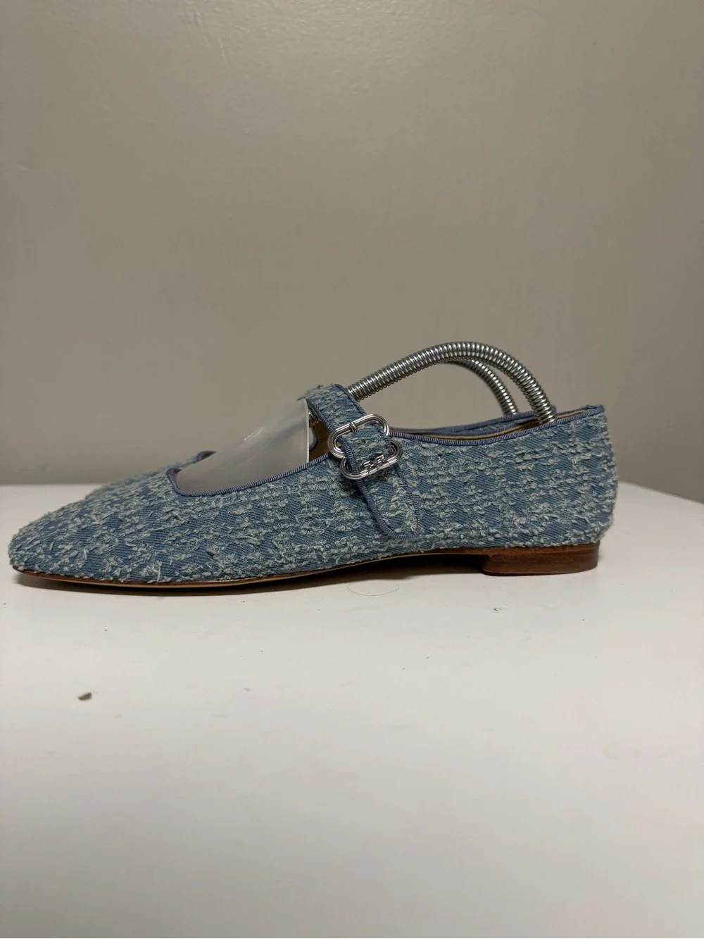 Sam Edelman Montrose Blue Denim Michaela Buckled Mary Jane Flats Women’s US 9.5